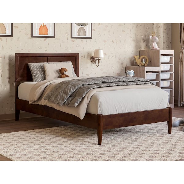 Reviews For AFI Sophia Walnut Brown Solid Wood Frame Twin Low Profile ...