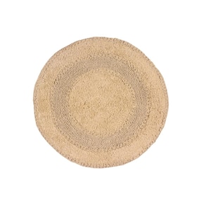 Radiant Collection 100% Cotton Bath Rugs Set, 22 in. Round, Linen