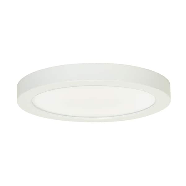 Satco 9 in. 1-Light White LED Flush Mount