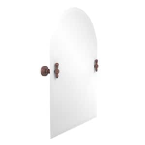 Retro-Wave Collection 21 in. x 29 in. Frameless Arched Top Single Tilt Mirror with Beveled Edge in Antique Copper