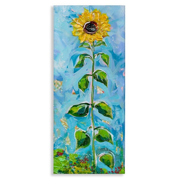 Stupell Industries Tall Looming Sunflower by Estelle Grengs Unframed Nature Graphic Art Print 30 in. x 13 in.