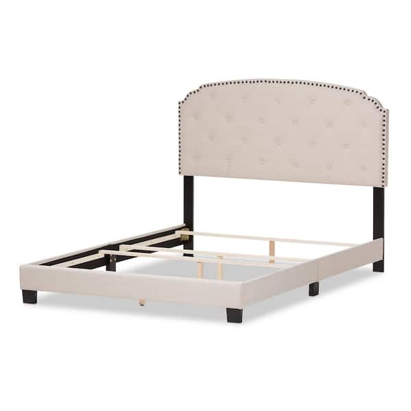 Baxton Studio Lexi Beige Fabric Upholstered Queen Bed 28862-7437-HD ...