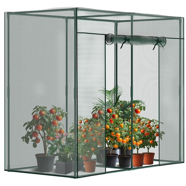 6.5 ft. x 3.25 ft. x 6 ft. Crop Cage Plant Protection Tent with Zipper Door Wind-Resistant Plant Cages for Plants