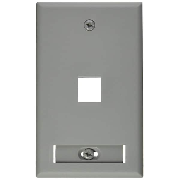 Leviton Gray 1-Gang Audio/Video Wall Plate (1-Pack)