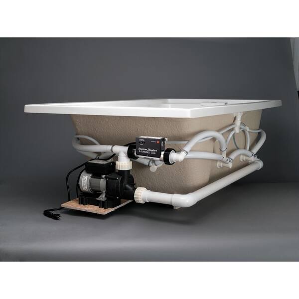 American Standard EverClean 60 in. x 32 in. Acrylic Alcove Whirlpool Bathtub  with Right Hand Drain and Heater in White VB2425EZ-RHO1599.020 - The Home  Depot