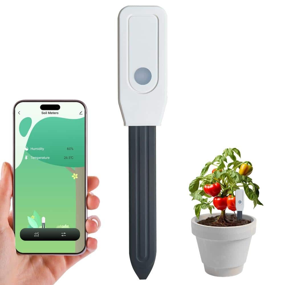 2-in-1 Soil Moisture Meter with WiFi App Alerts White 1-Piece price history on PriceWatchPro