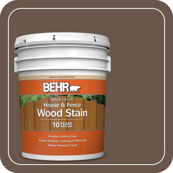 BEHR 5 gal. #PPU5-18 Chocolate Swirl Solid Color House and Fence