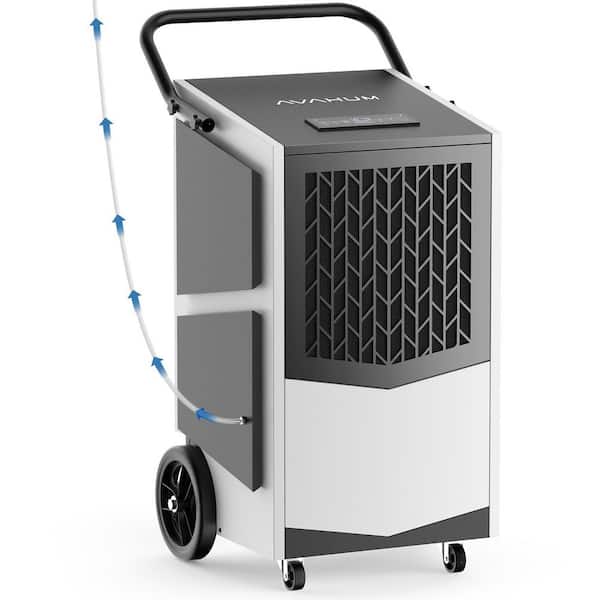 250 pt. 8,000 sq. ft. Energy Star Dehumidifier with Bucket for Wetroom, Basement and Garage with Auto Defrost in White