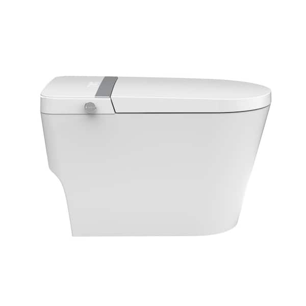 Boosicavelly Elongated Bidet Toilet with Heated Deodorizing & Soft Close - 1.28 GPF White