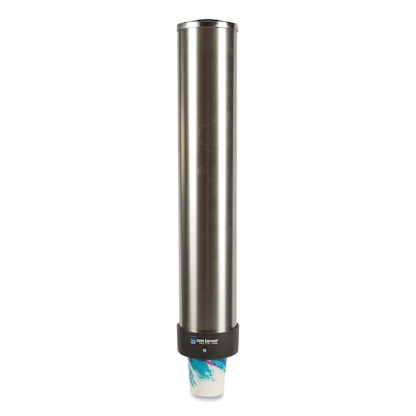 Stainless Steel Large Water Cup Dispenser with Removable Cap for 12 to 24 oz. Cups