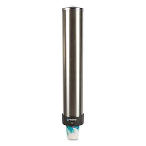 Stainless Steel Large Water Cup Dispenser with Removable Cap for 12 to 24 oz. Cups
