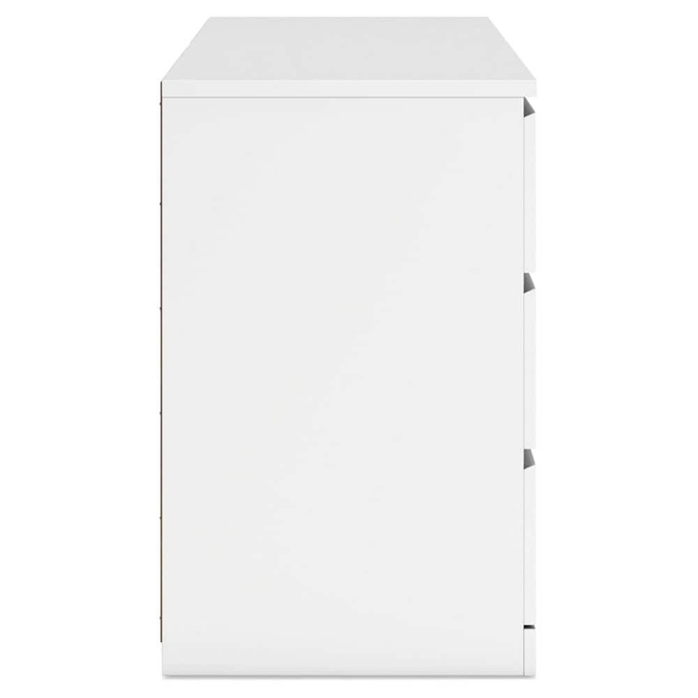 White Modern 6-Drawer Dresser with Ball Bearing Glides