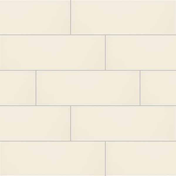 Restore Ivory 4-1/4 in. x 12-7/8 in. Glossy Ceramic Wall Tile (10.64 sq. ft./Case)