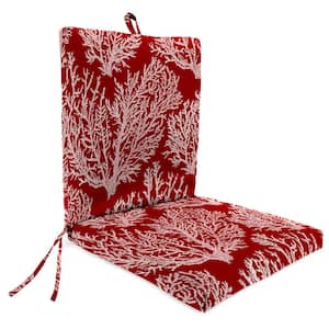 44 in. L x 21 in. W x 3.5 in. T Outdoor Chair Cushion in Seacoral Red