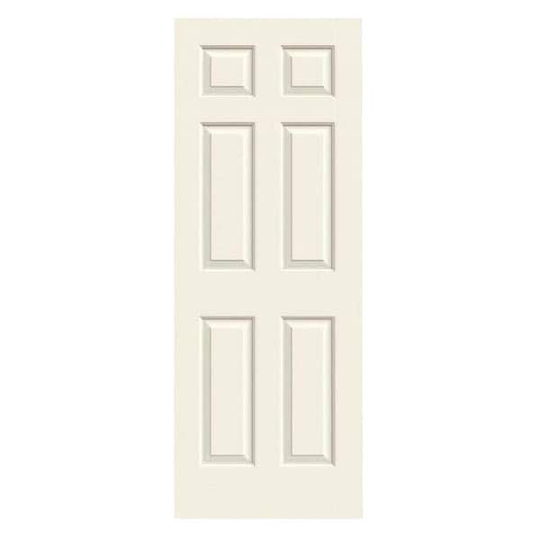 JELD-WEN 32 in. x 80 in. Colonist Vanilla Painted Textured Molded Composite MDF Interior Door Slab