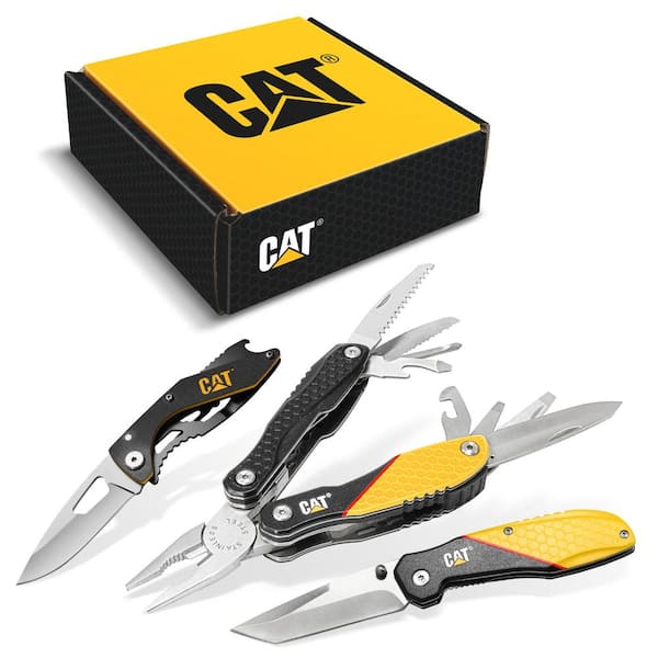 CAT 13-in-1 Multi-Tool and Pocket Knives Gift Box Set (3-Piece)
