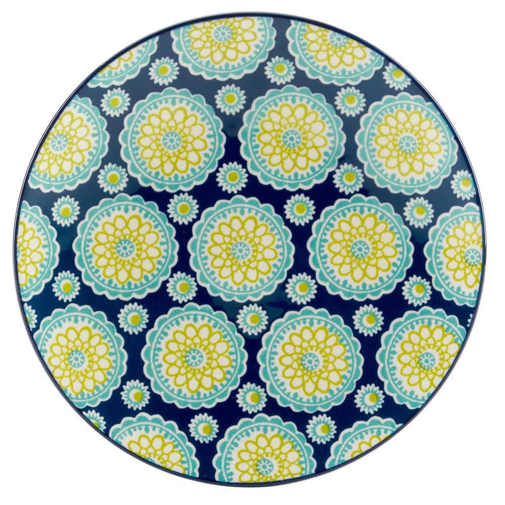 Bohemian Multicolor Porcelain 8.5" Salad Plates, Set of 6