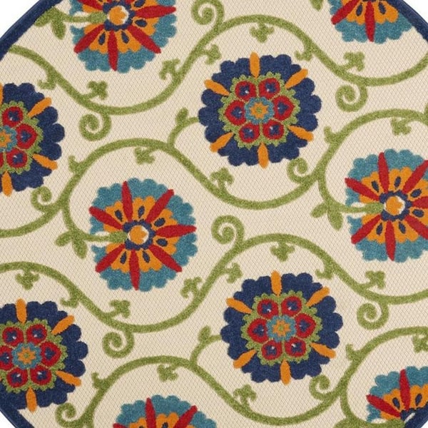 5 ft. x 7 ft. Cream and Gray Abstract Distressed Area Rug