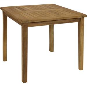 32 in. Square Teak Stain Finish Outdoor Dining Table