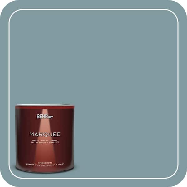 BEHR MARQUEE 1 qt. #ECC-56-3 Lake View Matte Interior Paint & Primer