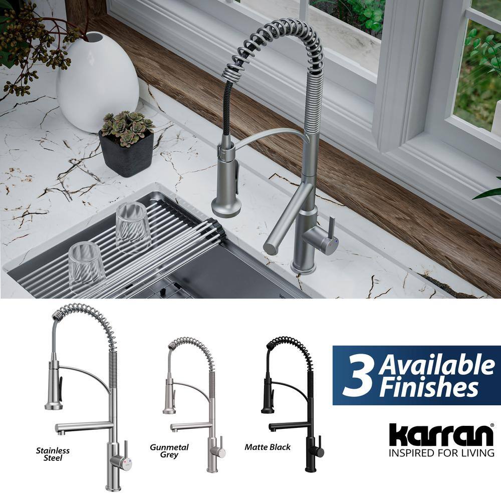 Stainless Steel Pull-Down Kitchen Faucet with Pot Filler