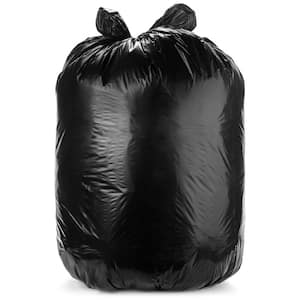 12-16 Gal. 0.8 Mil Black Garbage Bags 24 in. x 32 in. Pack of 500 for Contractor and Industrial