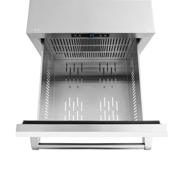 Touchstone 24 in. 4.6 cu. ft. Drawer Refrigerator with Matte Black Doors and Polished Gold Handles