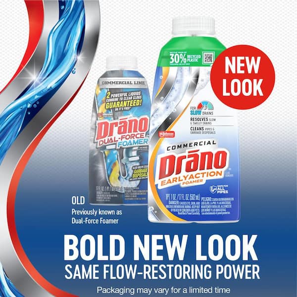 17 oz. Dual-Force Foamer Clog Remover, Commercial Line Drain Cleaner