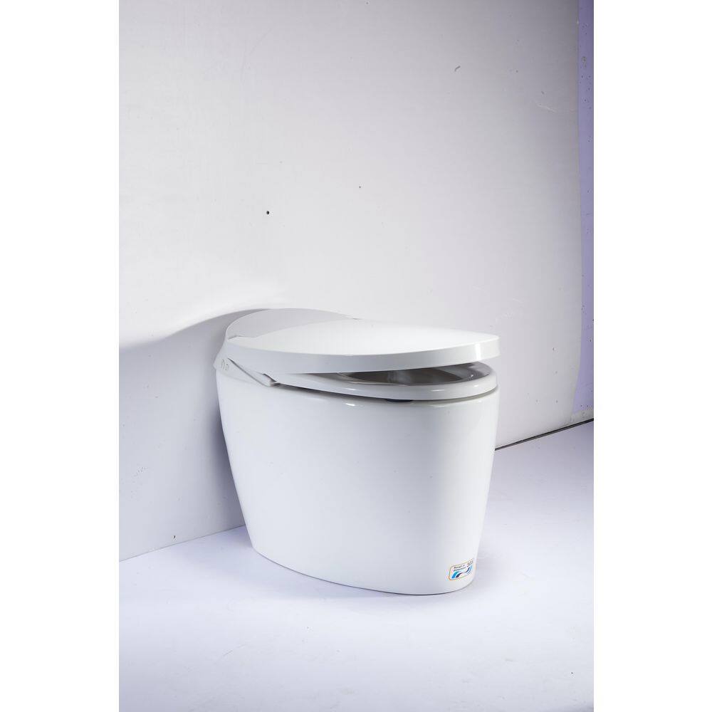 12 in. 1-Piece 1.28GPF Single Flush Smart Elongated Toilet in White,Closing Seat Included/Auto Flushing/Adjustable Temp price history on PriceWatchPro