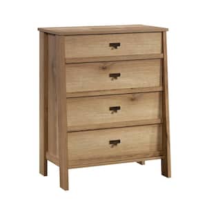 Trestle 4-Drawer Timber Oak Chest of Drawers 40.157 in. x 31.89 in. x 19.055 in.