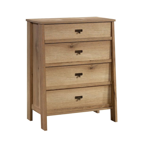 SAUDER Trestle 4-Drawer Timber Oak Chest of Drawers 40.157 in. x 31.89 in. x 19.055 in.