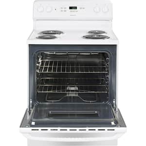30 in. 4 Burner Element Free-Standing Electric Range in White
