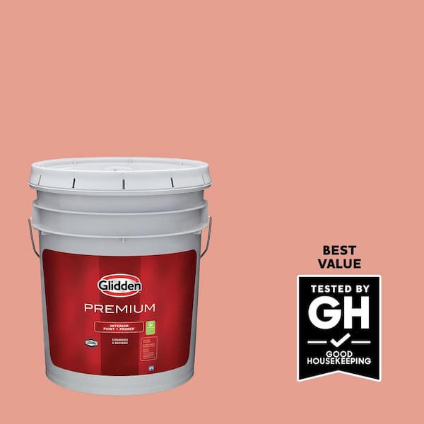 Glidden Premium 1 gal. Coral Blush PPG1191-4 Semi-Gloss Interior Latex Paint