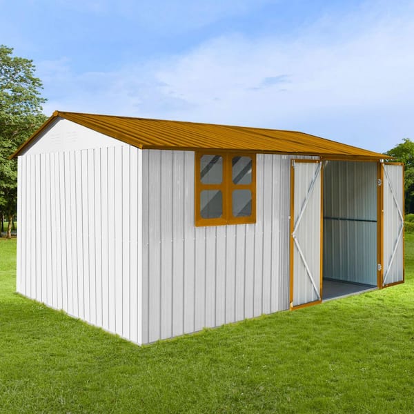 12 ft. W x 10 ft. D Metal Shed with Lockable Door (120 sq. ft. )