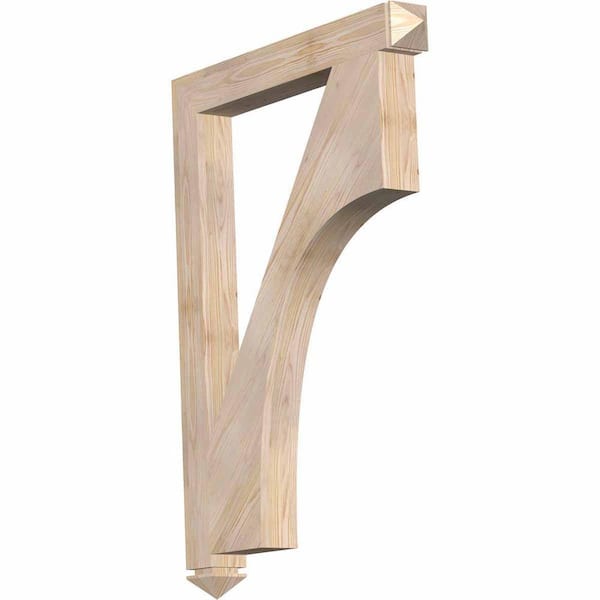 Ekena Millwork 3.5 in. x 44 in. x 32 in. Douglas Fir Westlake Arts and Crafts Smooth Bracket