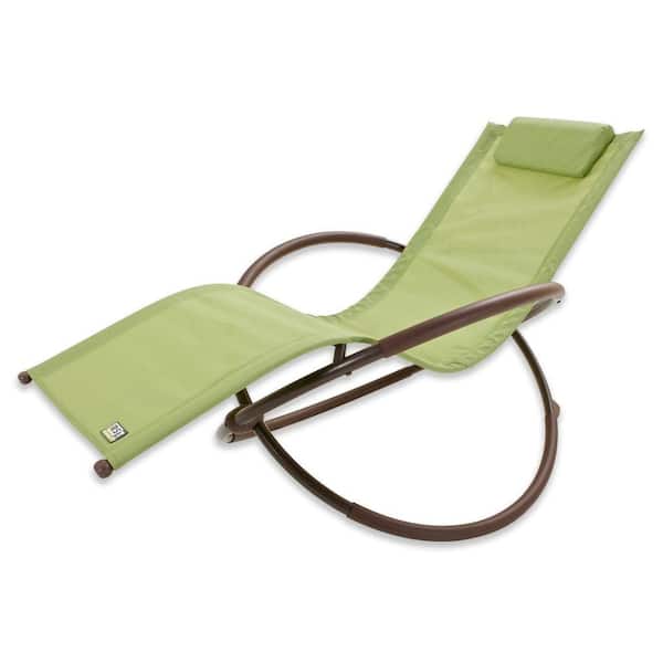 RST Brands Orbital Sling Patio Lounger Chaise in Green
