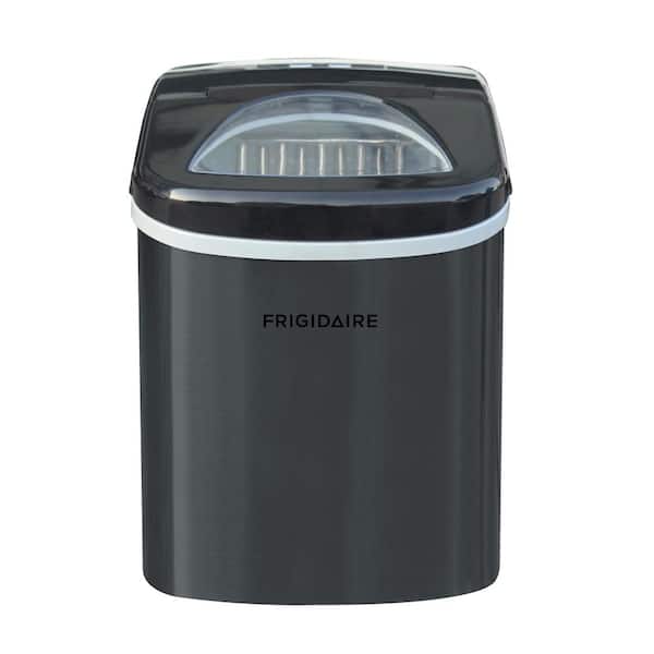  FRIGIDAIRE EFIC101-BLACK Portable Compact Maker, 26 lb per Day,  Black & Silonn Ice Makers Countertop, 9 Cubes Ready in 6 Mins, 26lbs in  24Hrs, Self-Cleaning Ice Machine with Ice Scoop and