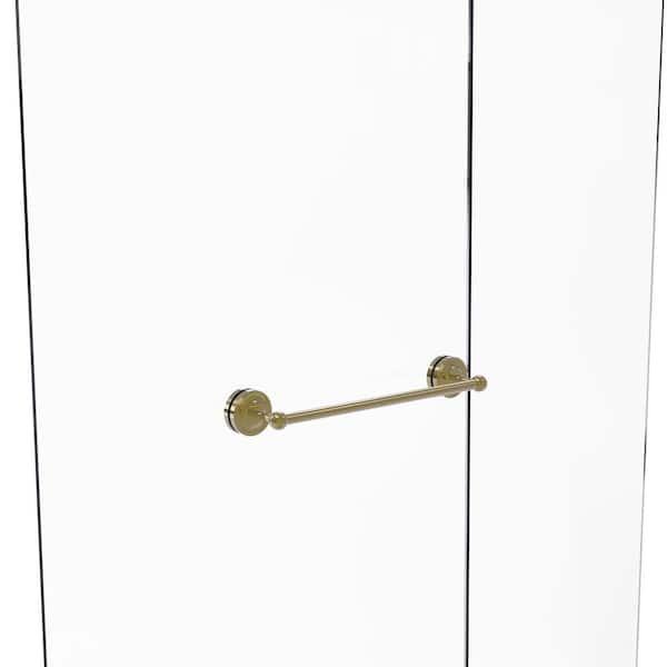 Allied Brass Prestige Regal 18 in. Over-the-door Shower Door Single Towel Bar in Unlacquered Brass