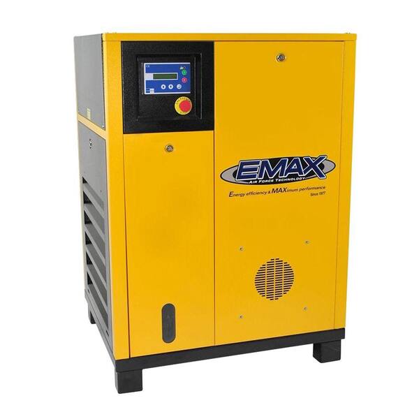 EMAX Premium Series 20 HP 230-Volt 3-Phase Stationary Electric Variable Speed Rotary Screw Air Compressor