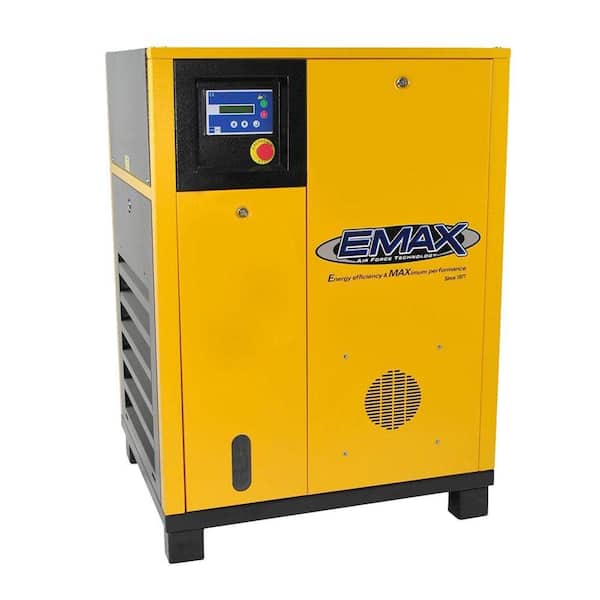 EMAX Premium Series 20 HP 208-Volt 3-Phase Stationary Electric Variable Speed Rotary Screw Air Compressor