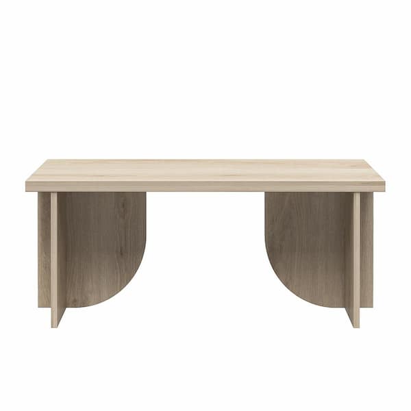 Novogratz Voler, 19 in., Light Oak, Rectangle, Wood Top, Coffee Table