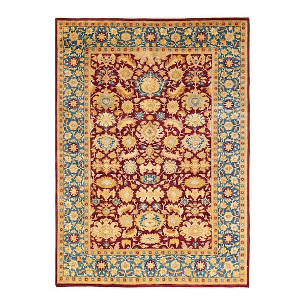 Mogul Purple 6 ft. x 9 ft. Oriental Wool Indoor Area Rug