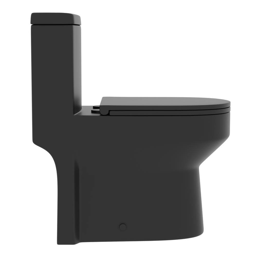 Matte Black Elongated Dual Flush High Efficiency Toilet