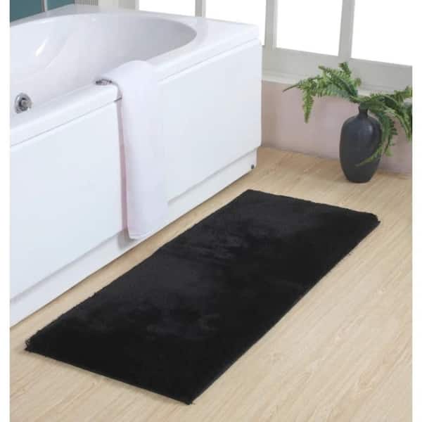 Ashburn 21 in. x 54 in. Black Rectangle Bath Runner Rug
