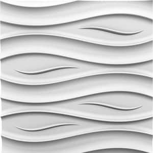 Ocean Plain White 2 ft. x 2 ft. Seamless Foam Glue-Up 3D Wall Panel (24 sq.ft. / Case)