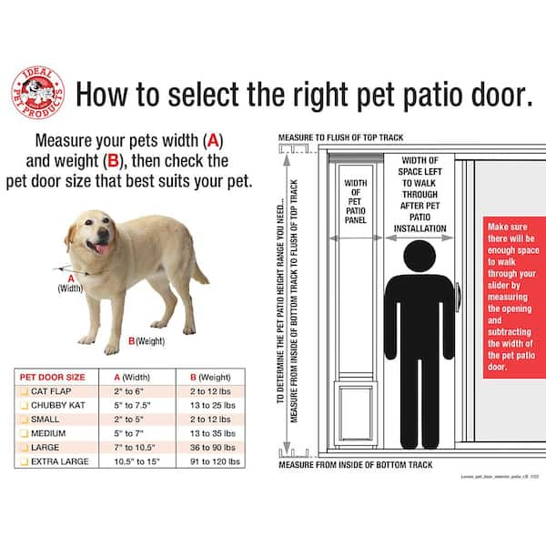 Large sliding 2025 glass doggie door