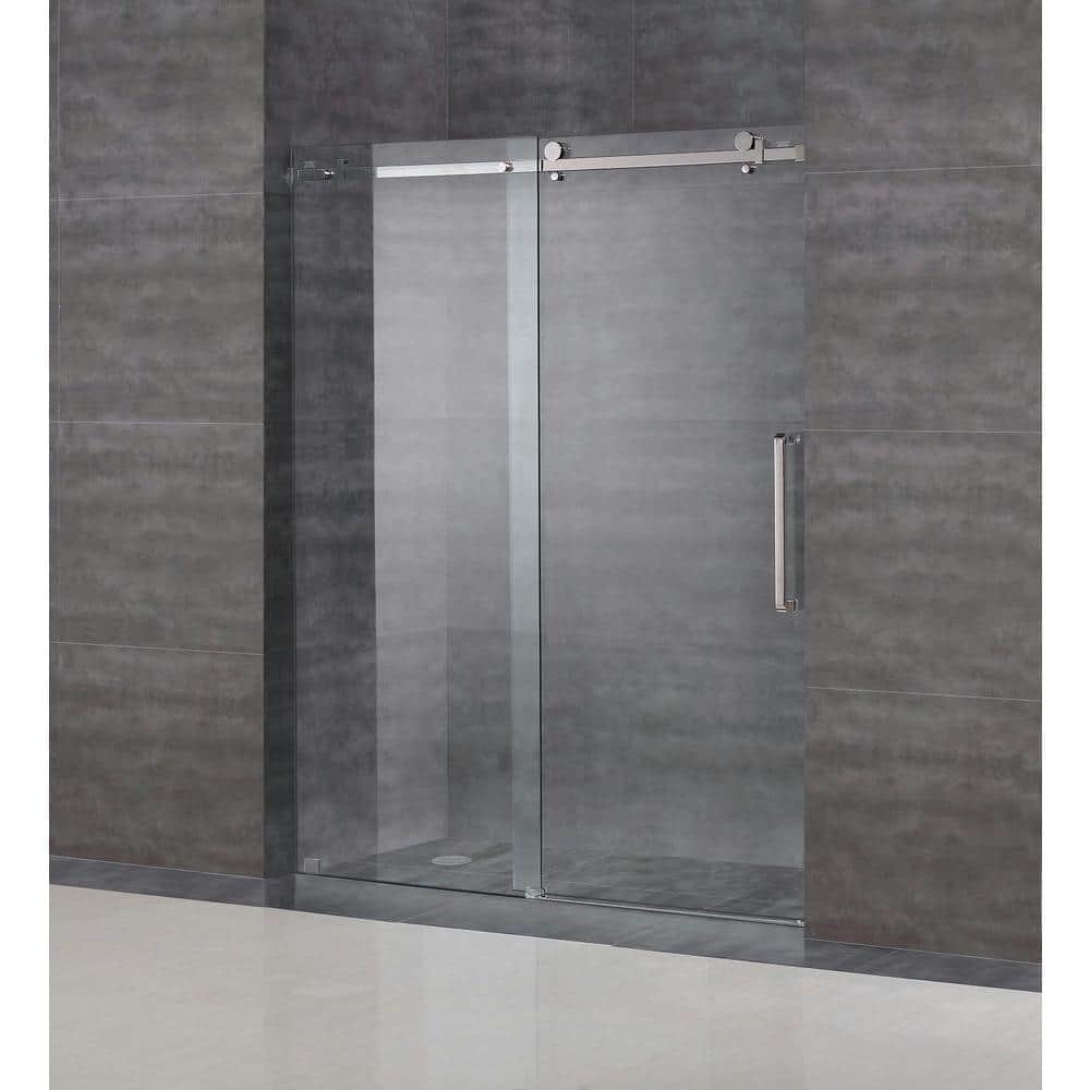 Aston 60" x 75" Frameless Chrome Sliding Shower Door