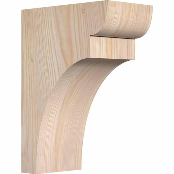 Ekena Millwork 5-1/2 in. x 10 in. x 14 in. Douglas Fir Yorktown Smooth Corbel
