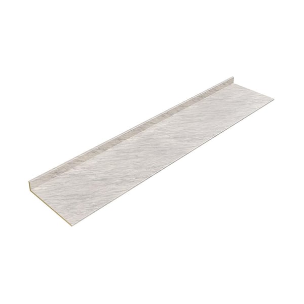 Hampton Bay Formica 10 ft. Straight Laminate Countertop in Satin Finish Manhattan Marble with Double Radius Edge and IB