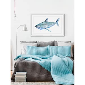 24 in. H x 36 in. W "Shark" by Michelle Dujardin Framed Printed Wall Art